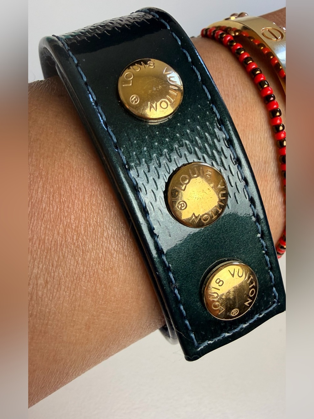 Louis Vuitton Vernis Damier Bracelet with COA/Dustbag